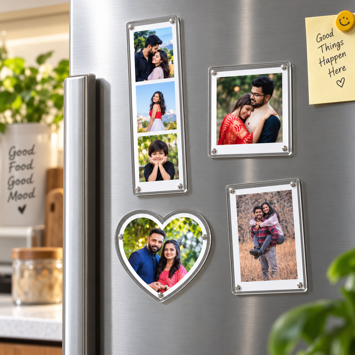 Personalized Photo Fridge Magnet — supplied product example