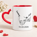 Personalized Heart Handle Mug