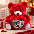 Personalized Teddy Bear with Photo Heart — supplied product example